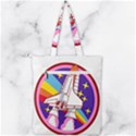 Pink Rainbow Rocket Double Zip Up Tote Bag View2