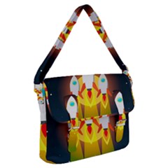 Rocket Take Off Missiles Cosmos Buckle Messenger Bag by Wegoenart