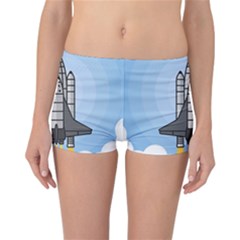 Rocket Shuttle Spaceship Science Reversible Boyleg Bikini Bottoms by Wegoenart