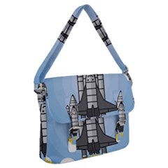 Rocket Shuttle Spaceship Science Buckle Messenger Bag by Wegoenart