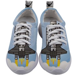 Rocket Shuttle Spaceship Science Kids Athletic Shoes by Wegoenart