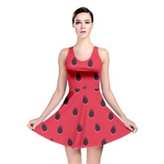 Seamless Watermelon Surface Texture Reversible Skater Dress by Nexatart