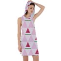 Seamless Pattern Watermelon Slices Geometric Style Racer Back Hoodie Dress View1