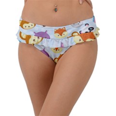 Animal Faces Collection Frill Bikini Bottom by Nexatart