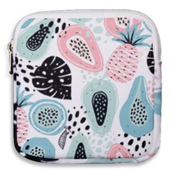 Seamless Pattern With Fruits Mini Square Pouch by Nexatart