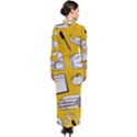 Pattern With Basketball Apple Paint Back School Illustration Turtleneck Maxi Dress View2