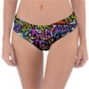 Graffiti Word Seamless Pattern Reversible Classic Bikini Bottoms View1