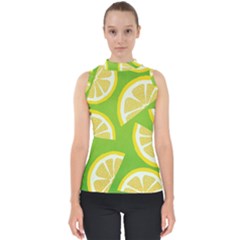 Lemon Fruit Healthy Fruits Food Mock Neck Shell Top by Nexatart