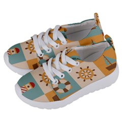 Nautical Elements Collection Kids  Lightweight Sports Shoes by Vaneshart