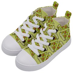 Pizza Fast Food Pattern Seamles Design Background Kids  Mid-top Canvas Sneakers by Vaneshart