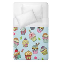 Cupcake Doodle Pattern Duvet Cover (single Size) by Sobalvarro