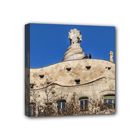 Gaudi, La Pedrera Building, Barcelona - Spain Mini Canvas 4  X 4  (stretched) by dflcprintsclothing