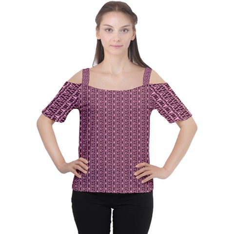 Digital Waves Cutout Shoulder Tee by Sparkle