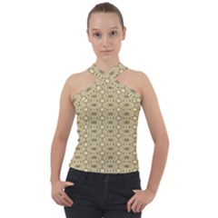 Digital Flowers Cross Neck Velour Top by Sparkle