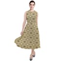 Digital Flowers Round Neck Boho Dress View1