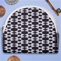 Black And White Triangles Horseshoe Style Canvas Pouch View1