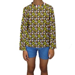 Hawaii Ghost Brown Kids  Long Sleeve Swimwear by snowwhitegirl