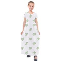 Happy St Patricks Day Symbol Motif Pattern Kids  Short Sleeve Maxi Dress by dflcprintsclothing