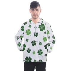 St Patricks Day Pattern Men s Half Zip Pullover by Valentinaart