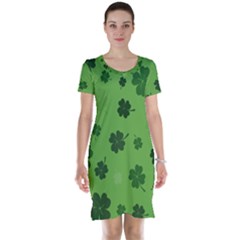 St Patricks Day Short Sleeve Nightdress by Valentinaart