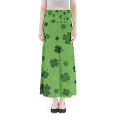 St Patricks Day Full Length Maxi Skirt by Valentinaart