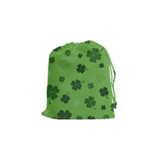 St Patricks Day Drawstring Pouch (small) by Valentinaart