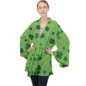 St patricks day Long Sleeve Velvet Kimono  View1