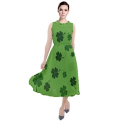 St Patricks Day Round Neck Boho Dress by Valentinaart