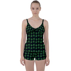 St Patricks Day Tie Front Two Piece Tankini by Valentinaart