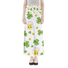 St Patricks Day Full Length Maxi Skirt by Valentinaart