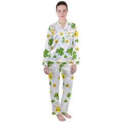 St Patricks Day Satin Long Sleeve Pyjamas Set by Valentinaart