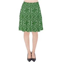 St Patricks Day Velvet High Waist Skirt by Valentinaart