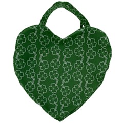 St Patricks Day Giant Heart Shaped Tote by Valentinaart