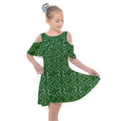 St Patricks Day Kids  Shoulder Cutout Chiffon Dress by Valentinaart