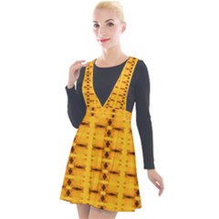 Digital Illusion Plunge Pinafore Velour Dress by Sparkle