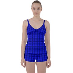 Digital Illusion Tie Front Two Piece Tankini by Sparkle