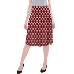 Red Kalider Midi Beach Skirt by Sparkle