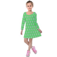 Knotty Ball Kids  Long Sleeve Velvet Dress by Sparkle