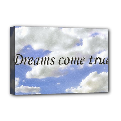 Dreams Come True Inspirational Phrases Background Deluxe Canvas 18  X 12  (stretched) by dflcprintsclothing