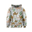 Camels Cactus Desert Pattern Kids  Pullover Hoodie View1