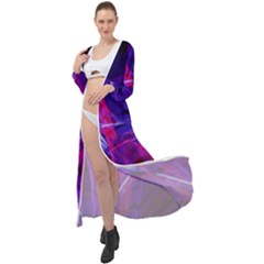 Fractal Flash Maxi Chiffon Beach Wrap by Sparkle