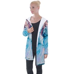 Colorful Beach Longline Hooded Cardigan by Sparkle