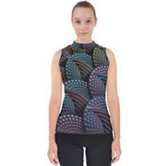 Fractal Sells Mock Neck Shell Top by Sparkle