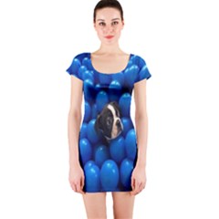 Cute Balls Puppy Short Sleeve Bodycon Dress by Sparkle