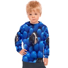 Cute Balls Puppy Kids  Hooded Pullover by Sparkle