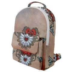 Wonderful Elegant Heart Flap Pocket Backpack (small) by FantasyWorld7