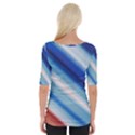 Blue White Wide Neckline Tee View2