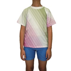 Pink Green Kids  Short Sleeve Swimwear by Sparkle