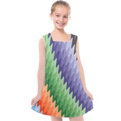 Zigzag Waves Kids  Cross Back Dress by Sparkle