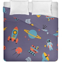 Space Seamless Pattern Duvet Cover Double Side (king Size) by Vaneshart